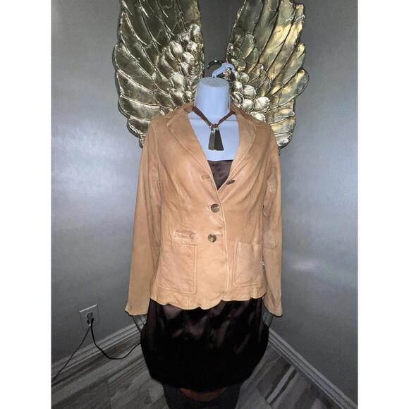 Vince Women’s 100% Cuir Leather 3 Button Closure Jacket Size 8 $995 - Picture 2 of 9